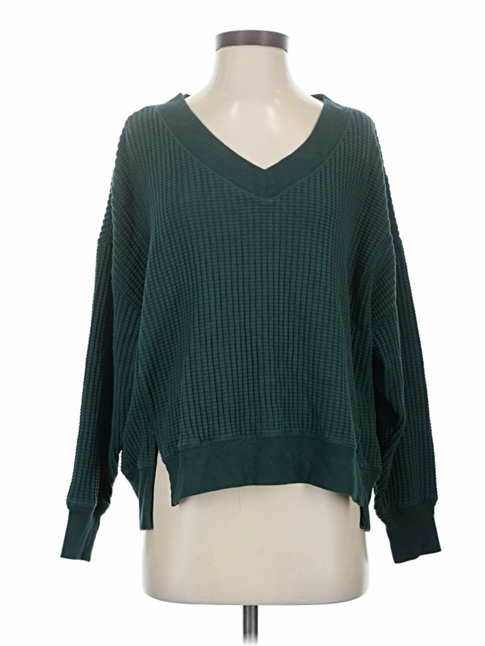 American eagle outfitters big hug v neck waffle sweatshirt